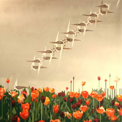 Angels of Attack. 110x110 cm