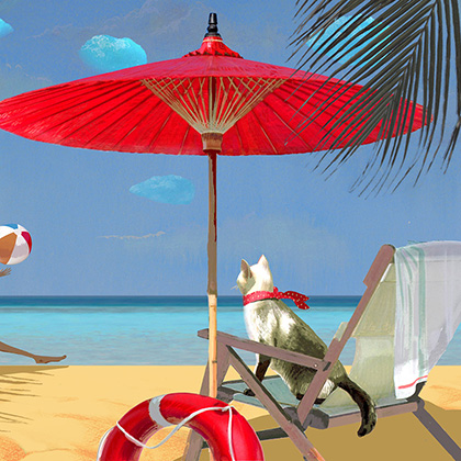 The Lifeguard. 40x40 cm