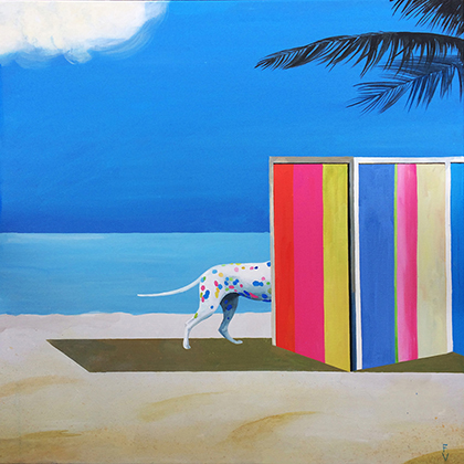 The Leopard of Dionysus. 80x80cm