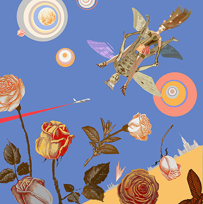 Thumbelina and Prince. 100x100 cm