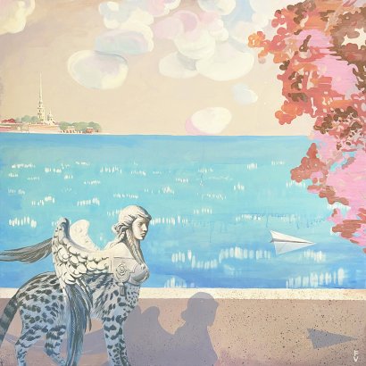 The Riddle of the Sphinx. 110x110 cm.