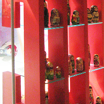 The showcase with the stand